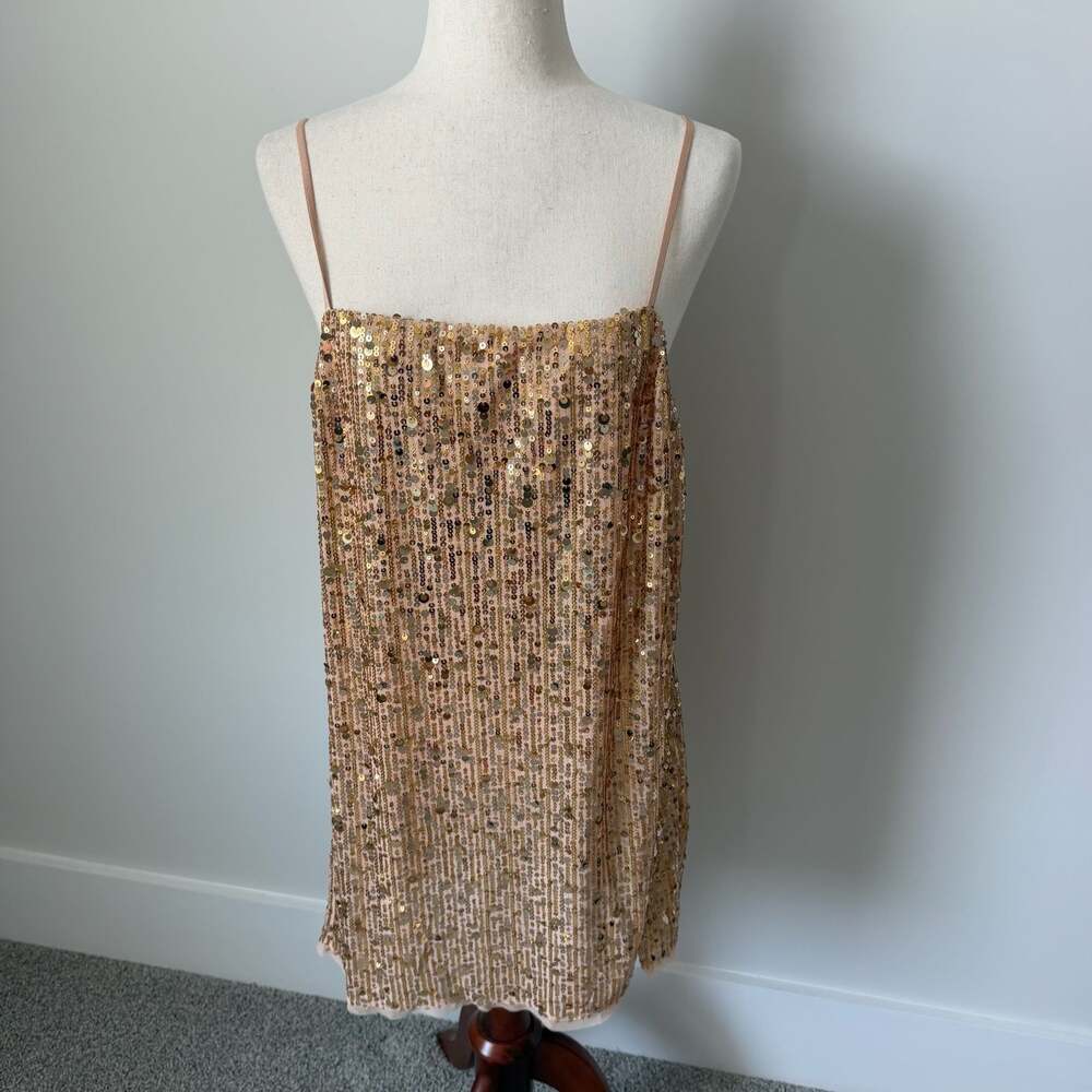 Intimately Free People Sequin Mesh Mini Slip Dress